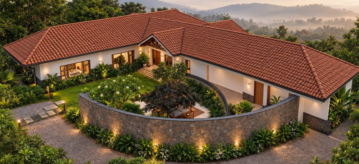 Aroha by Caper villa aerial view