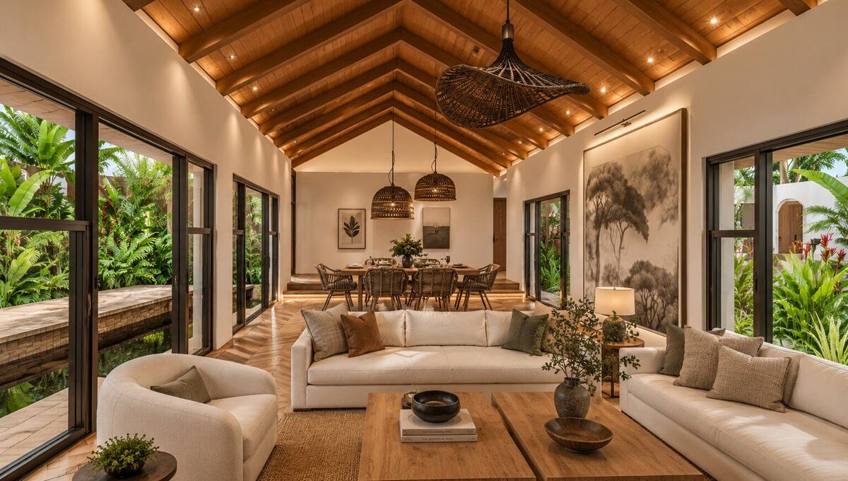 Aroha by Caper villa living room