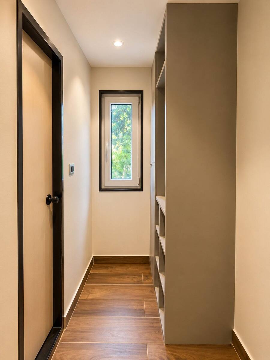 Hitesh Bedroom walk-in closet passage