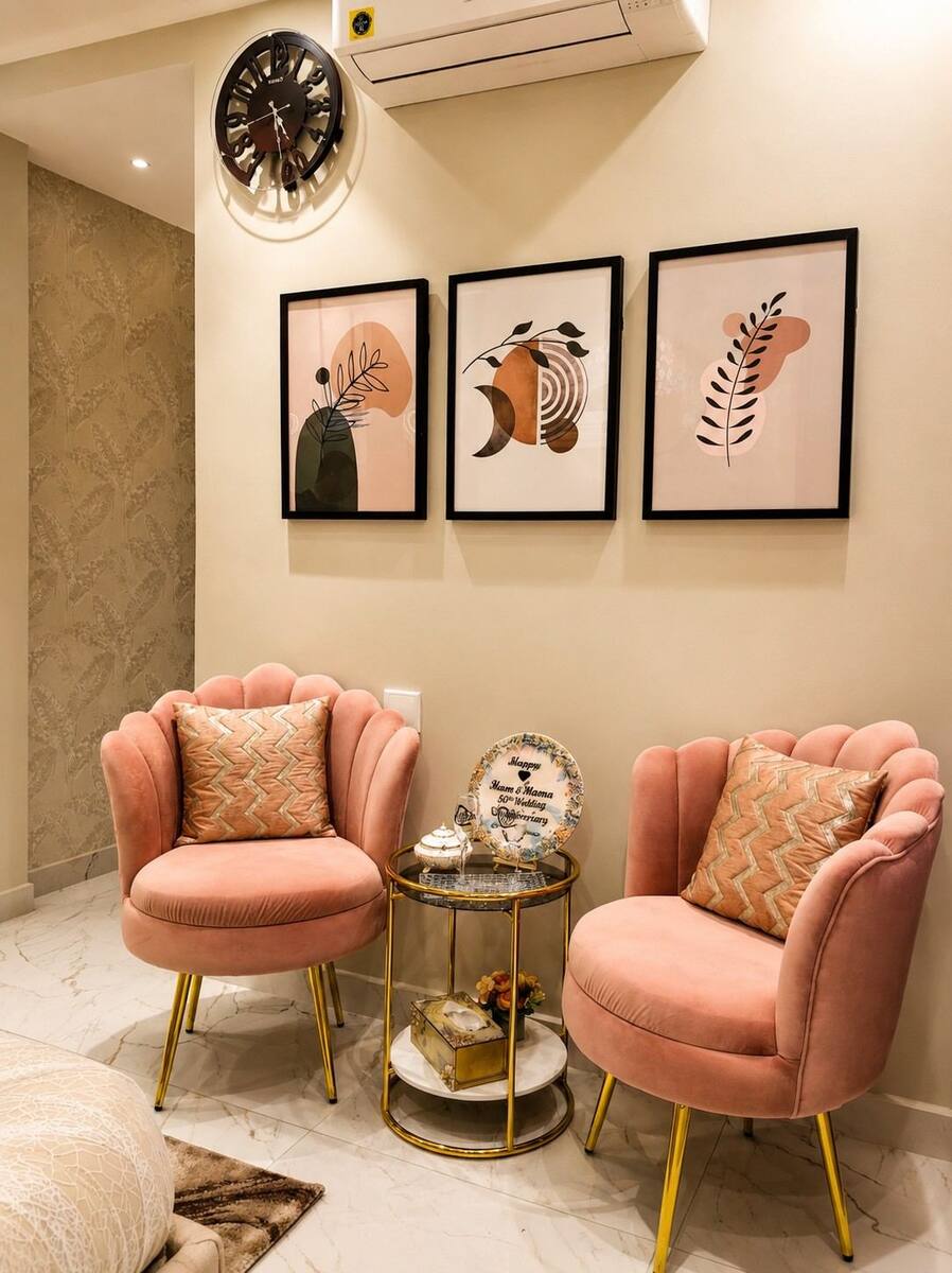 Maharaja Heights pink lounge chairs