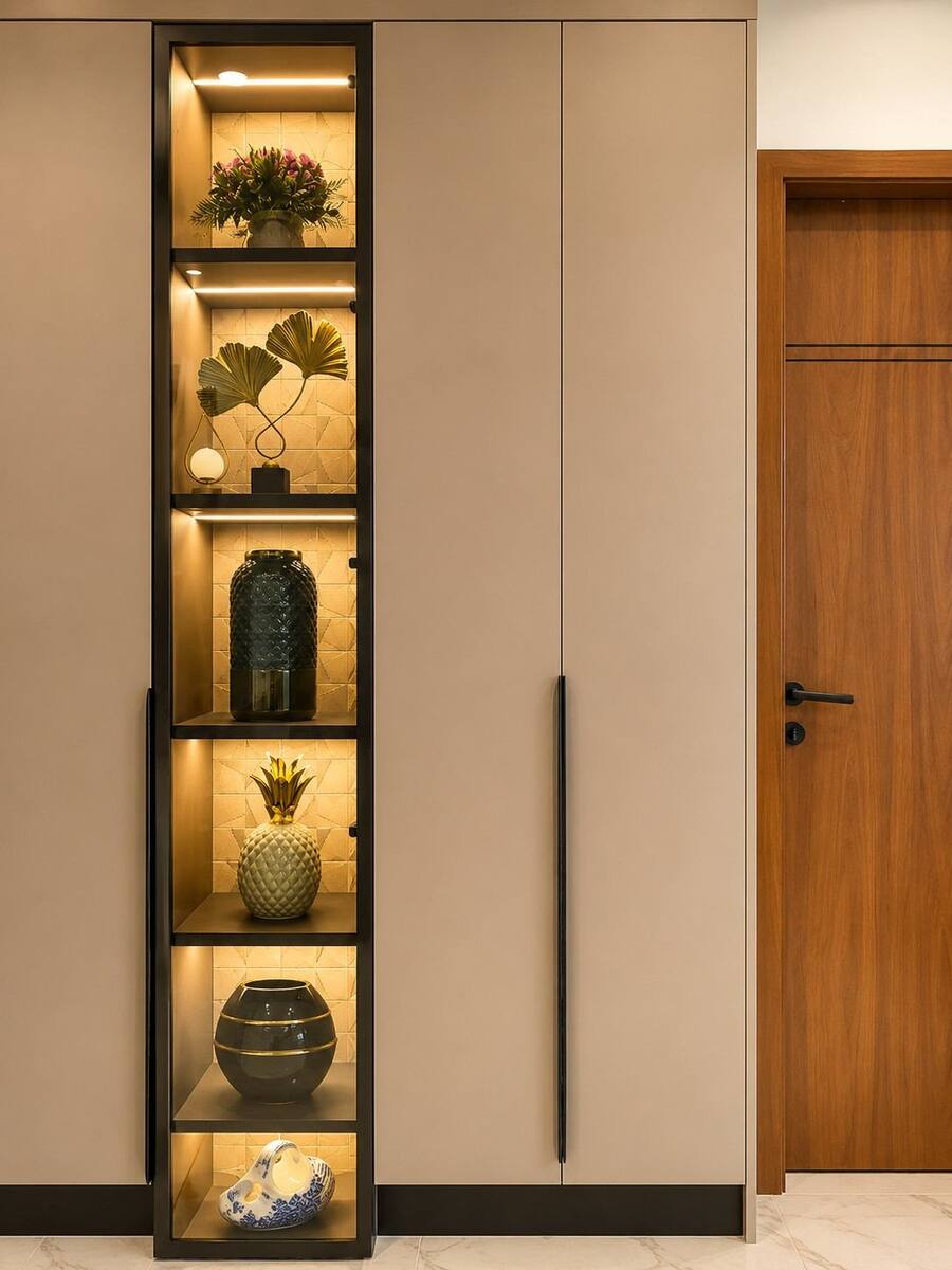 Maharaja Heights wardrobe display shelving