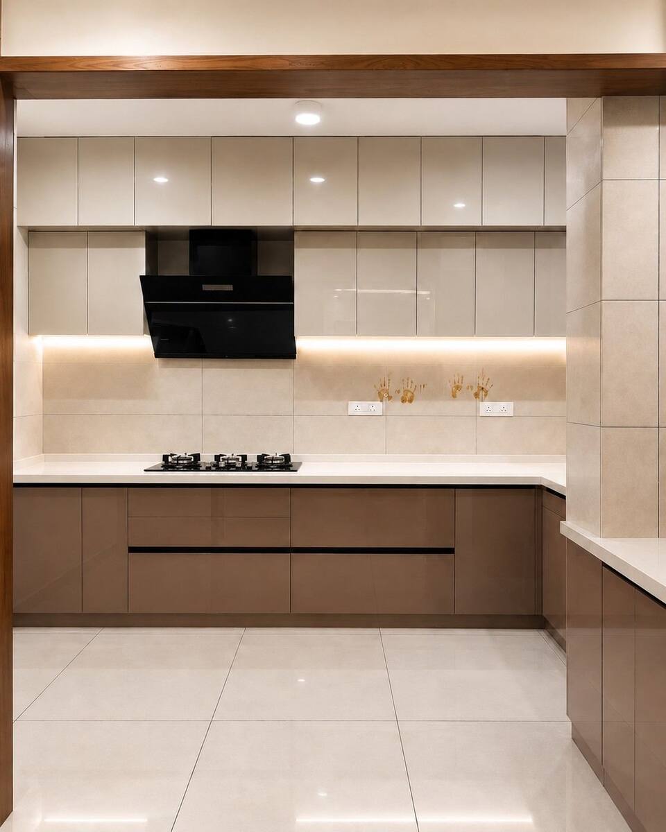 Navami Landmark kitchen cooktop and cabinetry