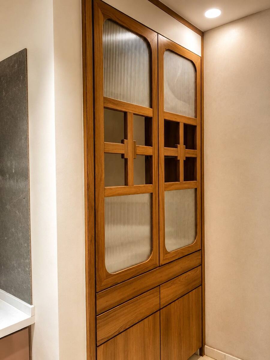 Navami Landmark glass-front pantry cabinet