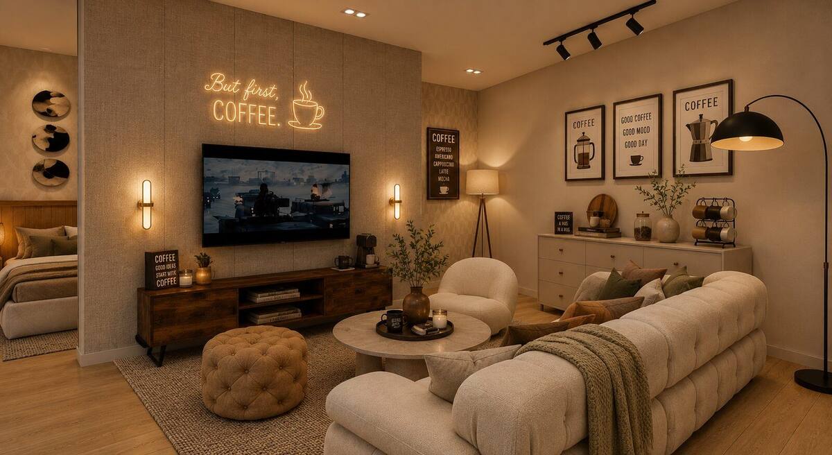 Velvet Roast Hotel lobby and lounge